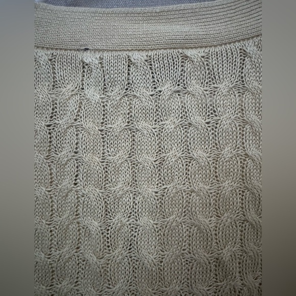 Reformation Cardigan Sweater Womens butter Yellow Annabell Cropped Knit Linen XS - Picture 9 of 11